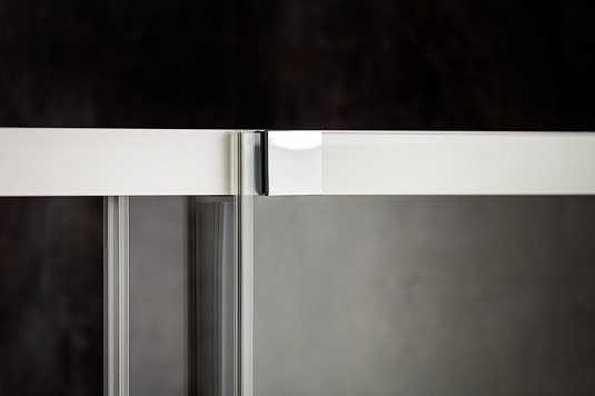Душевой уголок прямоугольный MSRV4 белый 80 см, стекло прозрачное