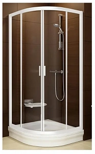 Душевой уголок Blix BLCP4 <b>SABINA</b> полукруглый 80х80 см Белый Стекло Grafit
